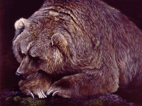 Braunbär</br>
Acryl, 1997