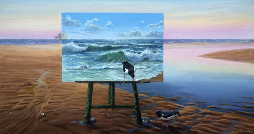 Das Geisterschiff </br>
2016, Acryl