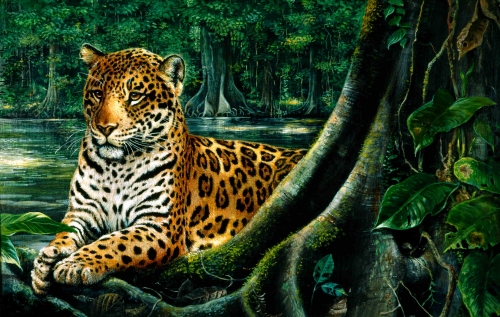 Jaguar</br>
Acryl, 1998